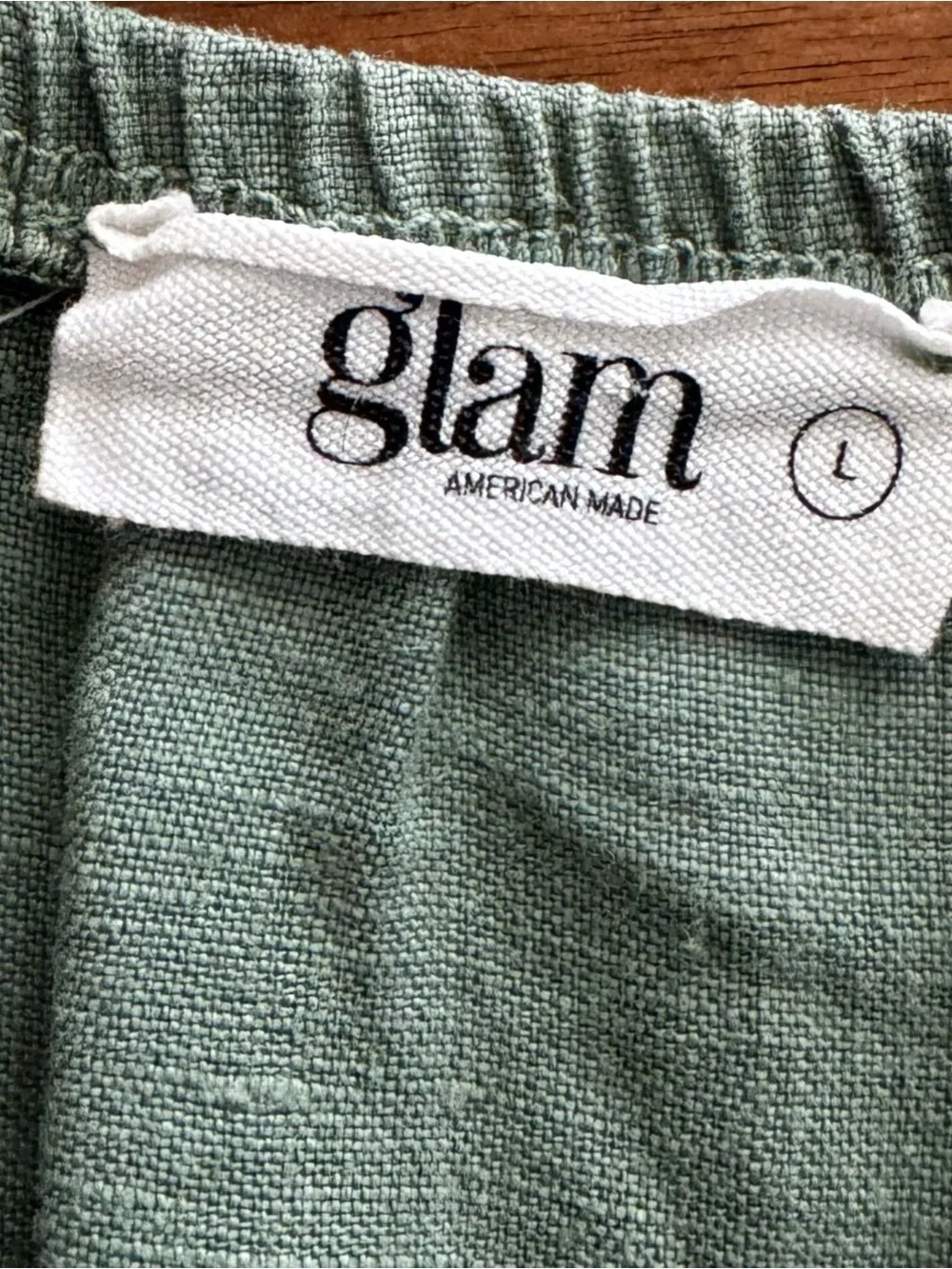 Glam Linen Sleeveless Tiered Midi Dress - Olive Green Sz L